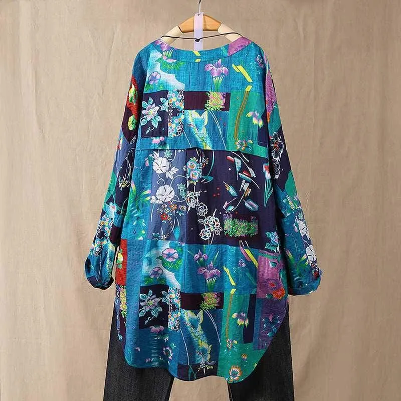 Hippie Peace Vibrant Floral Cardigan