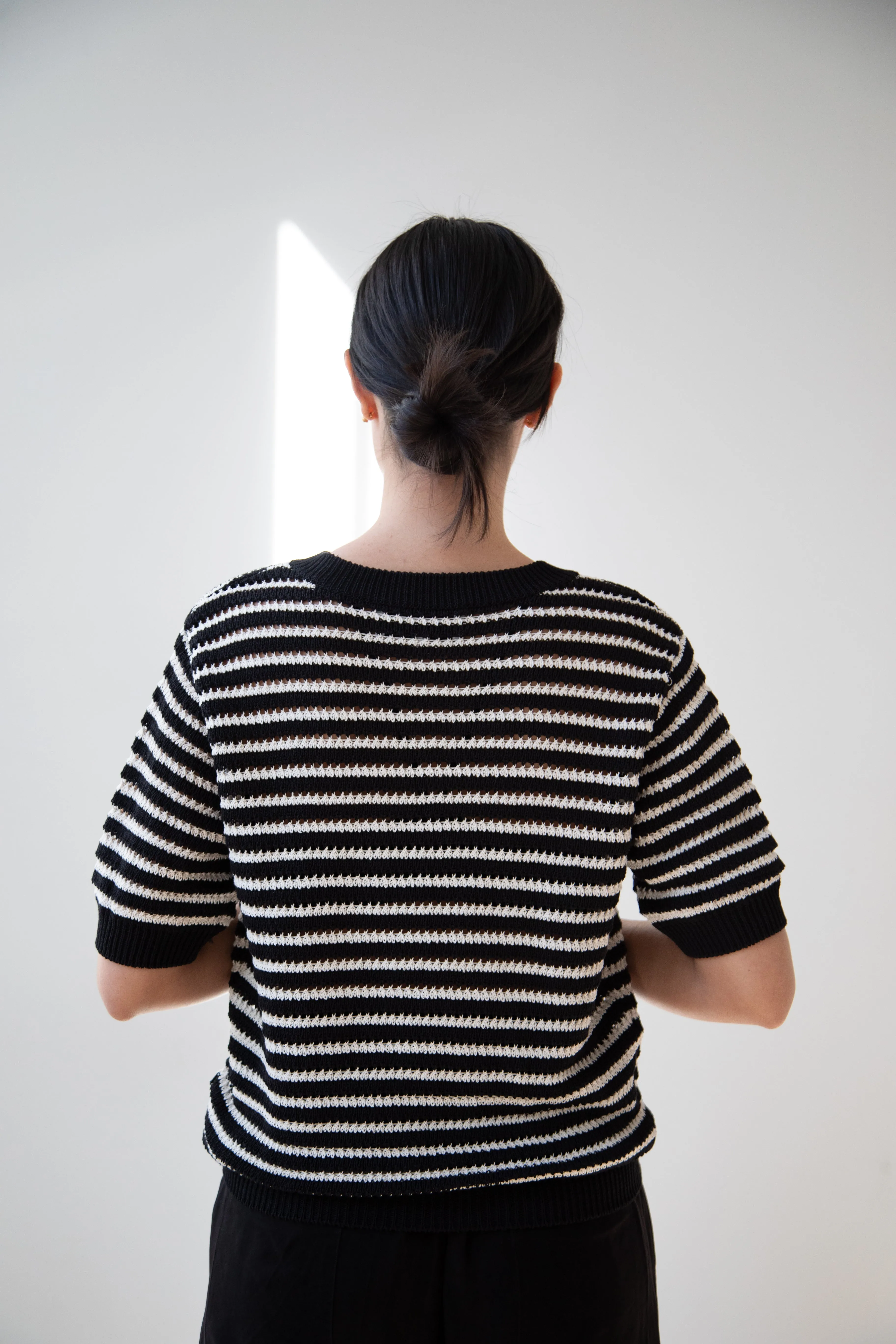 The Loom | Paper Stripe Sweater in Black