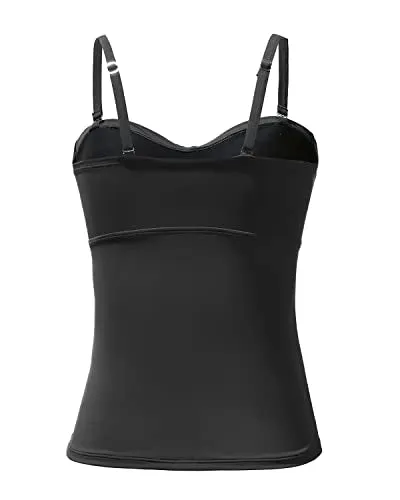 Trendy Bandeau Bathing Suit Top Women's Twist Front Tankini with Tummy Control