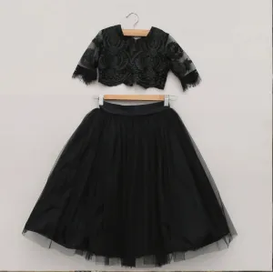Vanessa Black Flower Girl Outfit